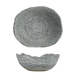 Салатник 290 мл 17*14 см h6,5 см Wave Up Stone Crush Untouched Taiga P.L. [1]