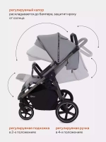 Коляска детская RANT "CASPIA 2.0" RA100 Grey