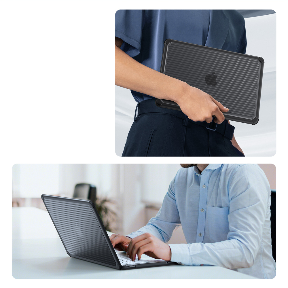 Чехол темного цвета для ноутбука MacBook Neo 13 (с 2026-) от Dux Ducis, серии LCGH Series Protective Case