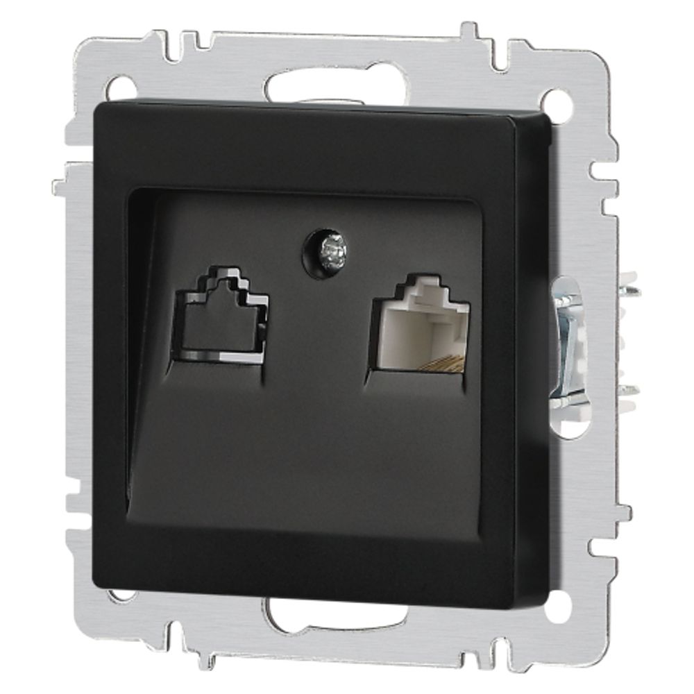 Розетка Intro Accent 6-303-05 информационная RJ45 IP20 СУ антрацит