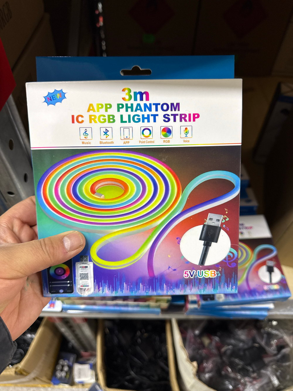 Лента Неоновая 5V USB 3m 3м 2155