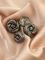 Пуговицы серебро спираль
