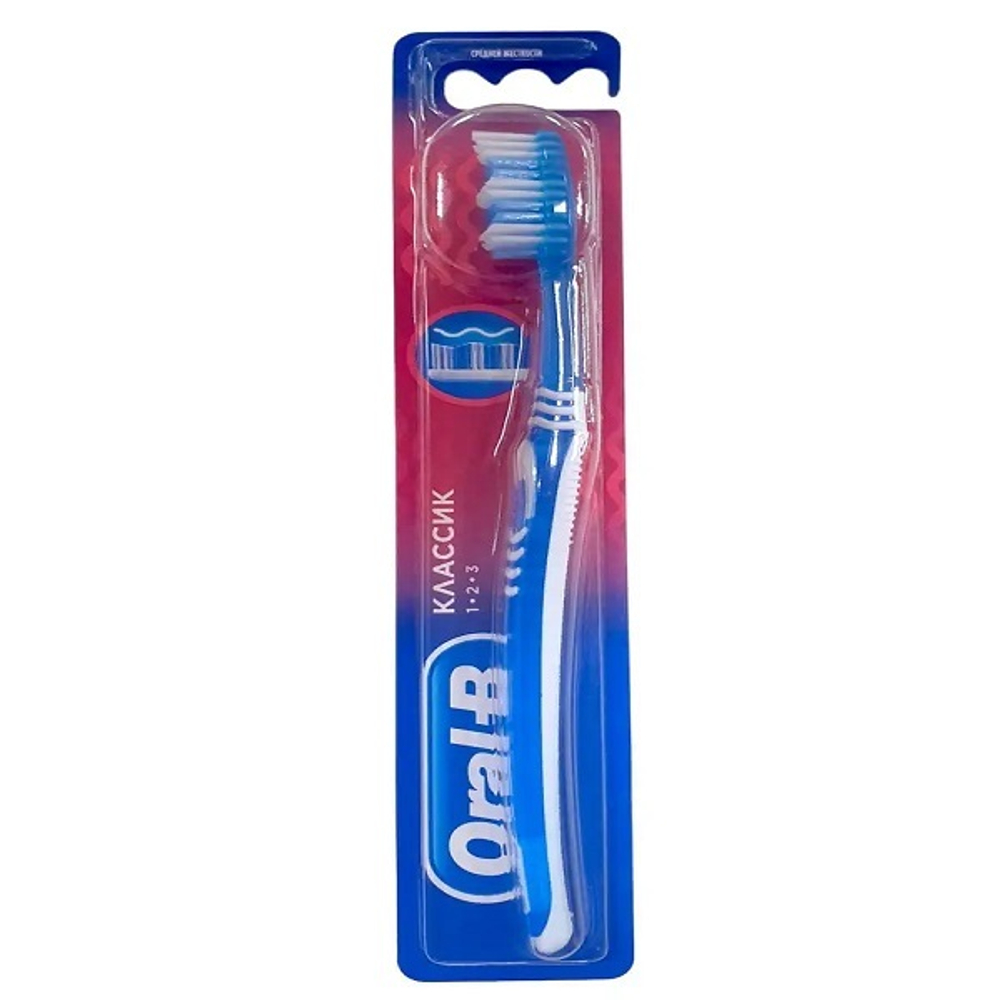 ORAL_B Зубная щетка 123 Классик 40 Medium 1шт