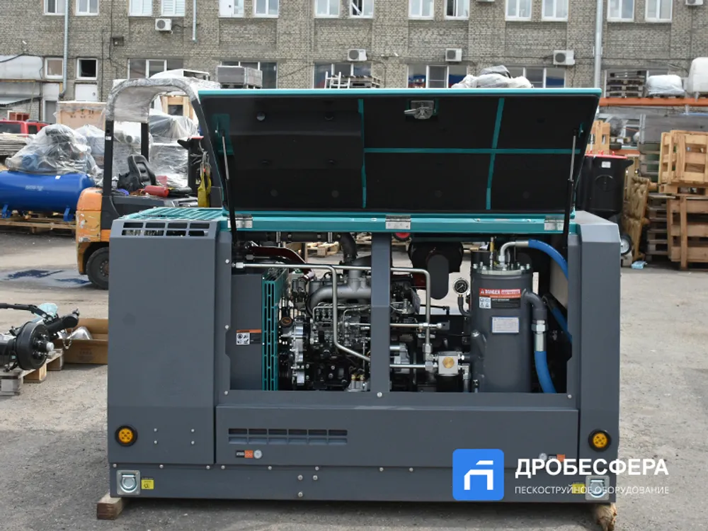 Дизельный винтовой компрессор MB190D + АС MasterBlast передвижной