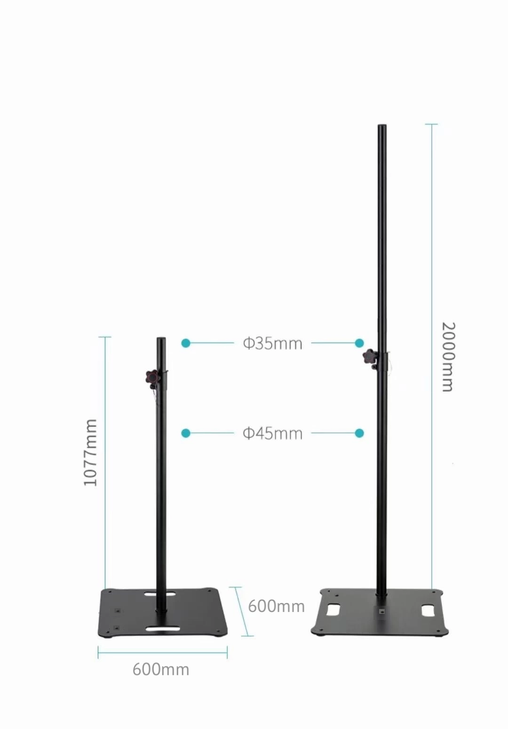Стойка с основанием для световых приборов, АС, PL ECO (200 см)