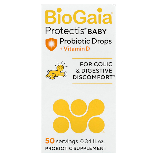 BioGaia, Protectis®, пробиотик в каплях для детей, с витамином D, 10 мл (0,34 жидк. унции)