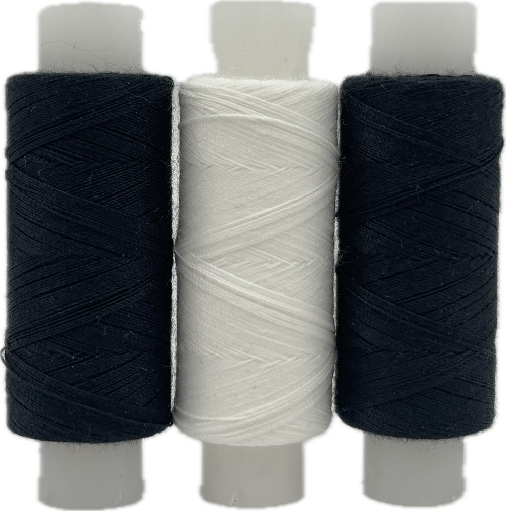 Нитки швейные 45ЛЛ 150м Набор 3шт "Домино" (мультиколор)