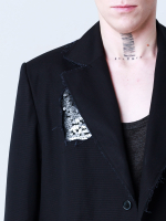 Пиджак "Бессмертный" с пайетками. Черный