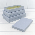 Коробка 28х18х6 см Набор 3 шт (Синий)