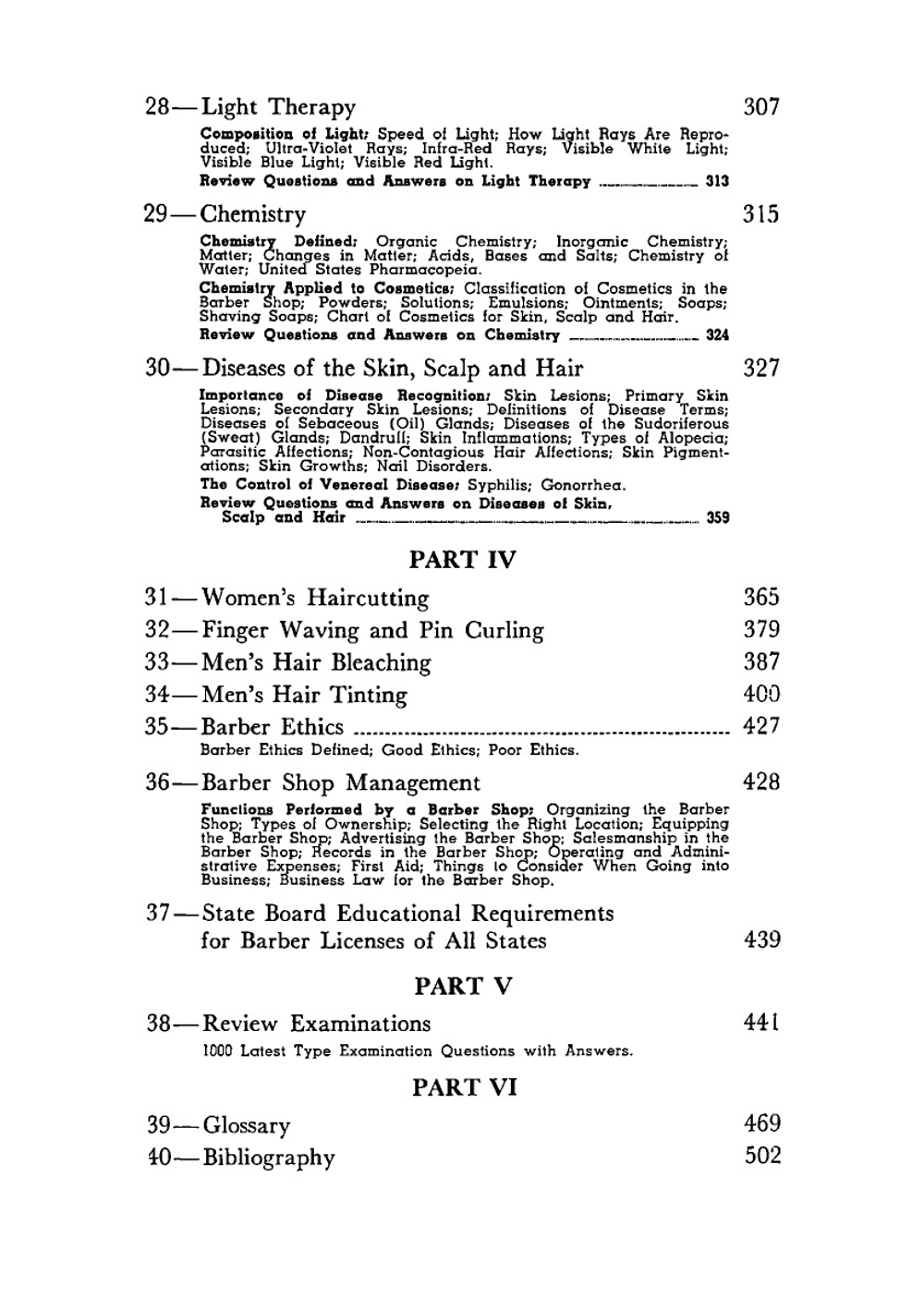 Practice and science of standard barbering. A practical and complete course of training in basic barber services and related barber science | Sidney Coyne Thorpe