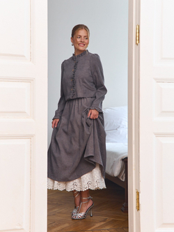 Юбка бохо вельветовая миди