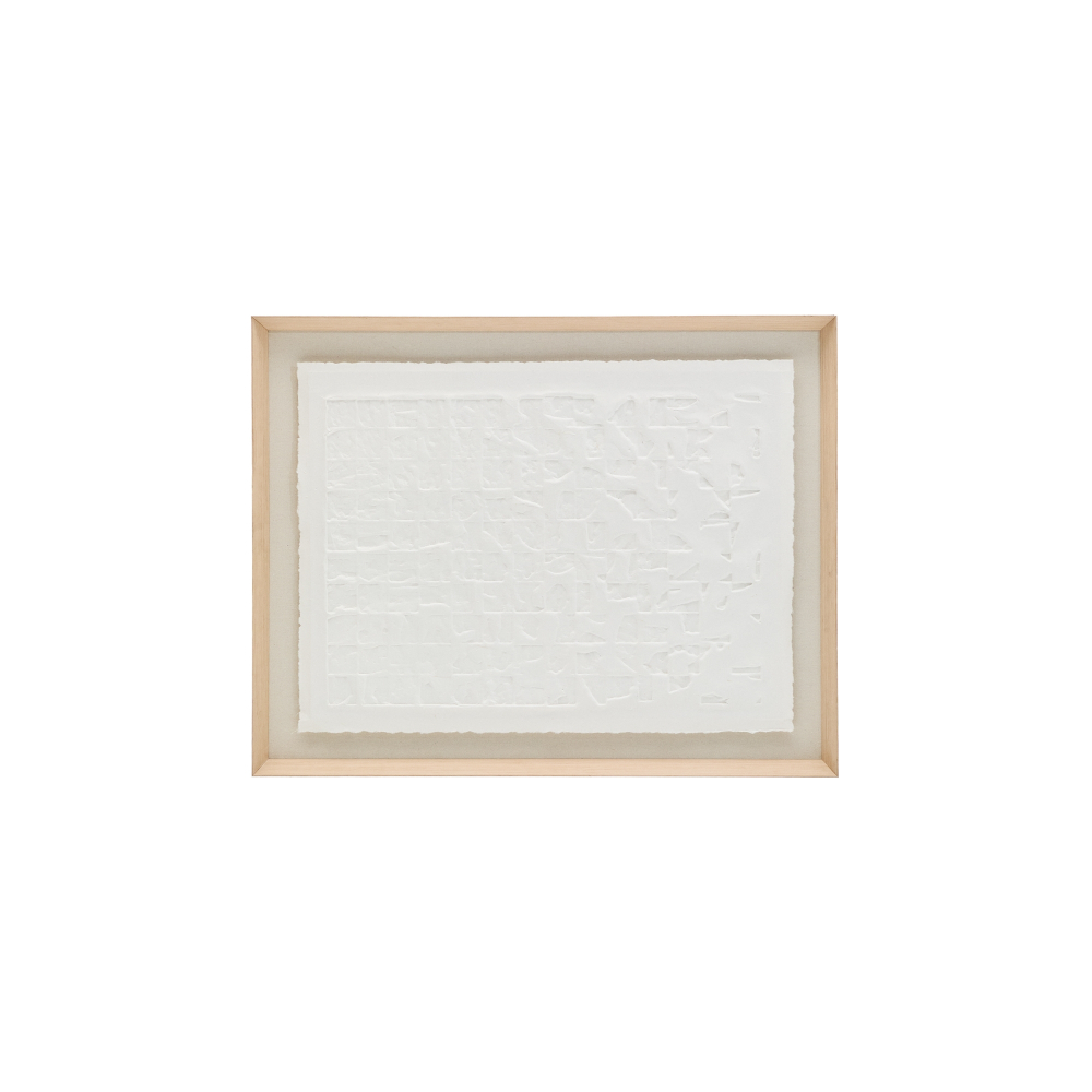 Tuk Картина из папье-маше белая 90 x 70 см