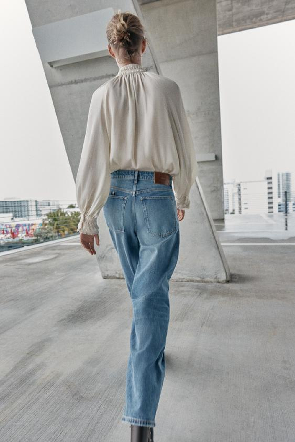 ZARA ДЖИНСЫ Z1975 LOOSE BAGGY, ВЫЦВЕТШИЙ СИНИЙ