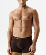 Мужские трусы шорты Atlantic, набор из 3 шт., бамбук, бежевые + коричневые + сине-зелёные, 3MH-231