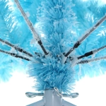 Ёлка «Звон вьюги» 180 см, ПВХ (786 веток), белый иней, Голубой