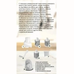 Тёрка универсальная на вакуумной присоске (3 насадки) Селфи