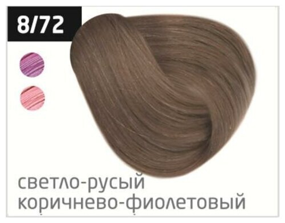 OLLIN SILK TOUCH 8/72 светло-русый коричнево-фиолетовый 60мл Безаммиачный стойкий краситель для вол