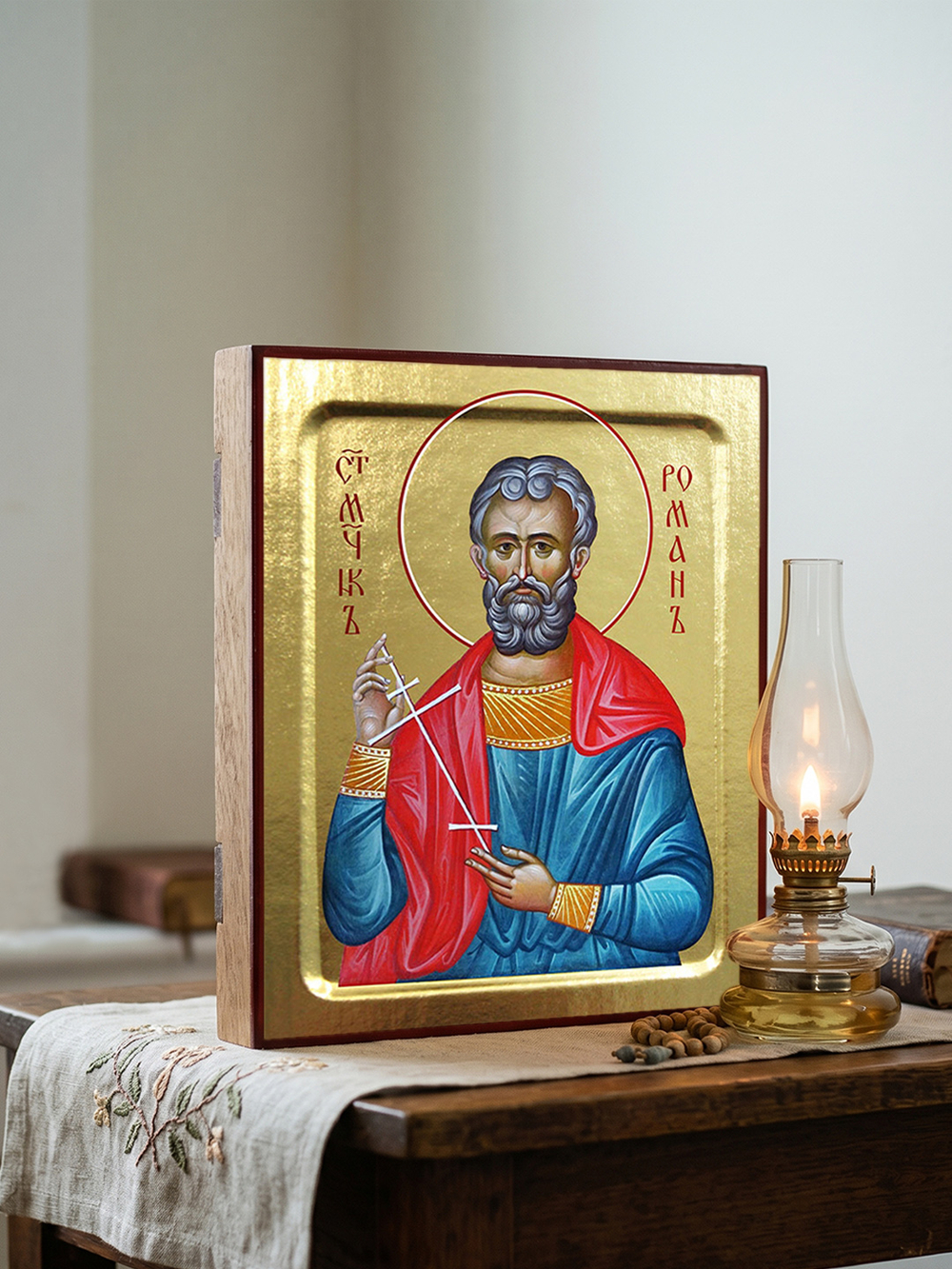 Икона Романа Кесарийского, мученика на дереве: 125 х 160 (Синопсисъ)