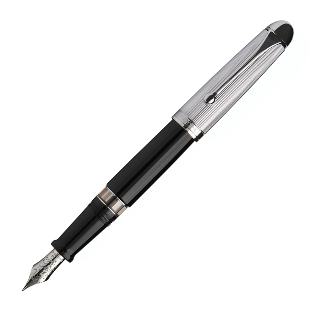 Перьевая ручка Aurora Millerighe Black resin with chrome CT, в подарочной коробке