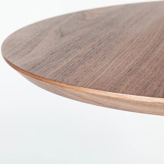 Барный стол Slot Ø65х96 см, орех, ножка черный металл