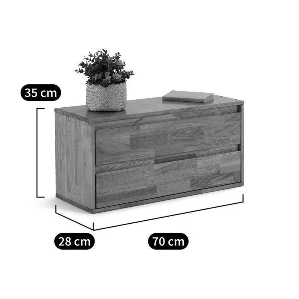 Комод Эдгар 70х28х35 см из дуба, черный