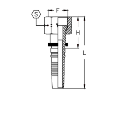 Фитинг DN 25 ORFS (Г) 1.7/16 Interlock