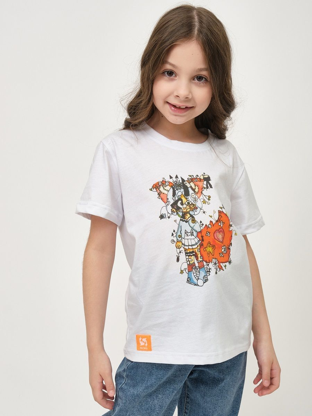 Детская футболка с принтом Moon (Размер: 152-158) (Цвет: белый)