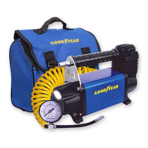 Компрессор 50л/мин Goodyear LED, быстросъём, сумка, питание от АКБ
