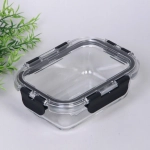 Контейнер стеклянный 370мл «Палермо» герметичный, прямоугольный