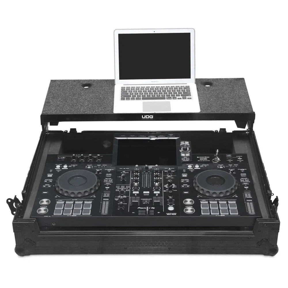 Кейс UDG Ultimate Flight Case Pioneer XDJ-RX3 Black Plus (Laptop Shelf + Wheels)
