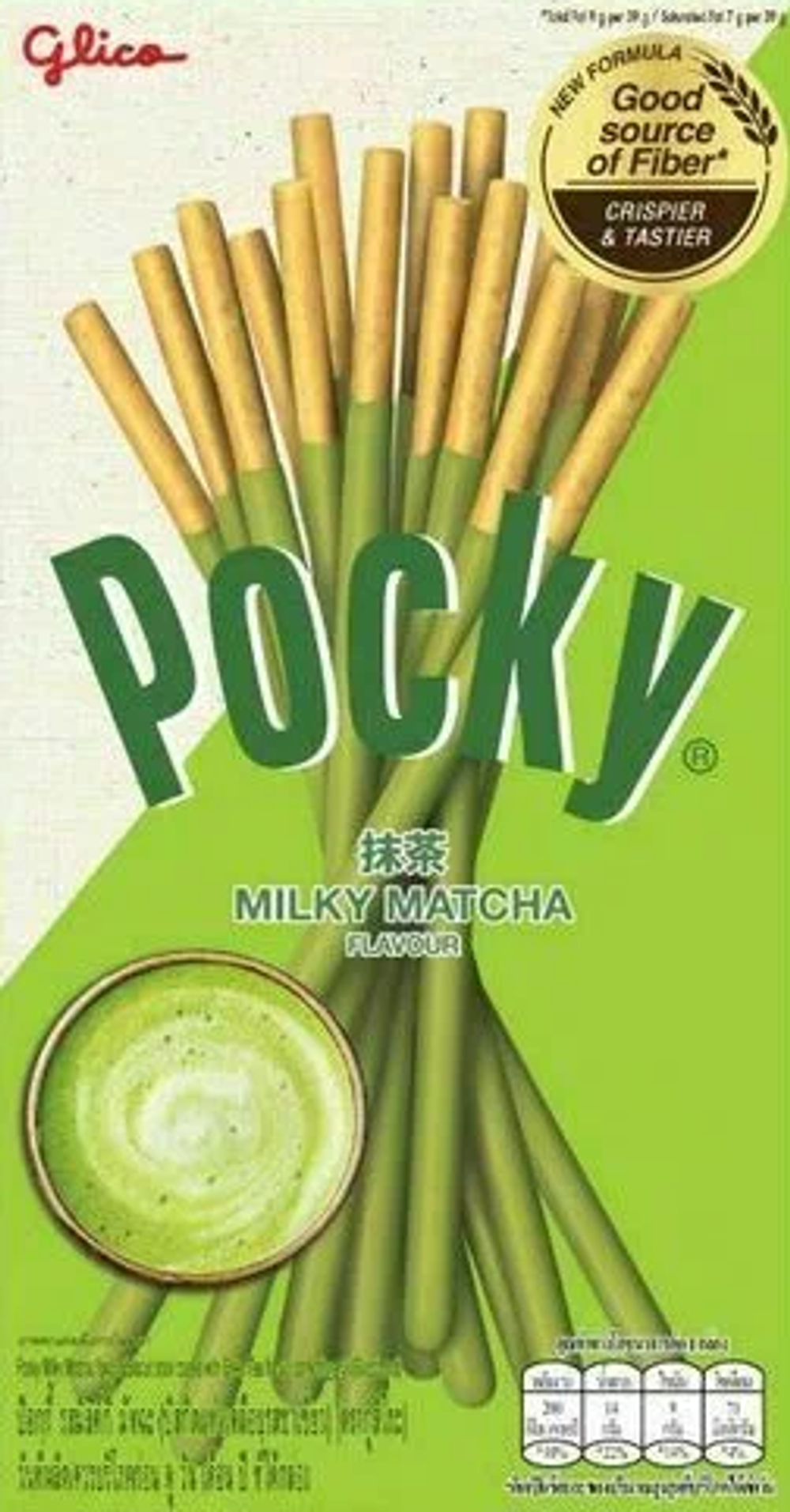 Pocky бисквитные палочки со вкусом молочного чая маття