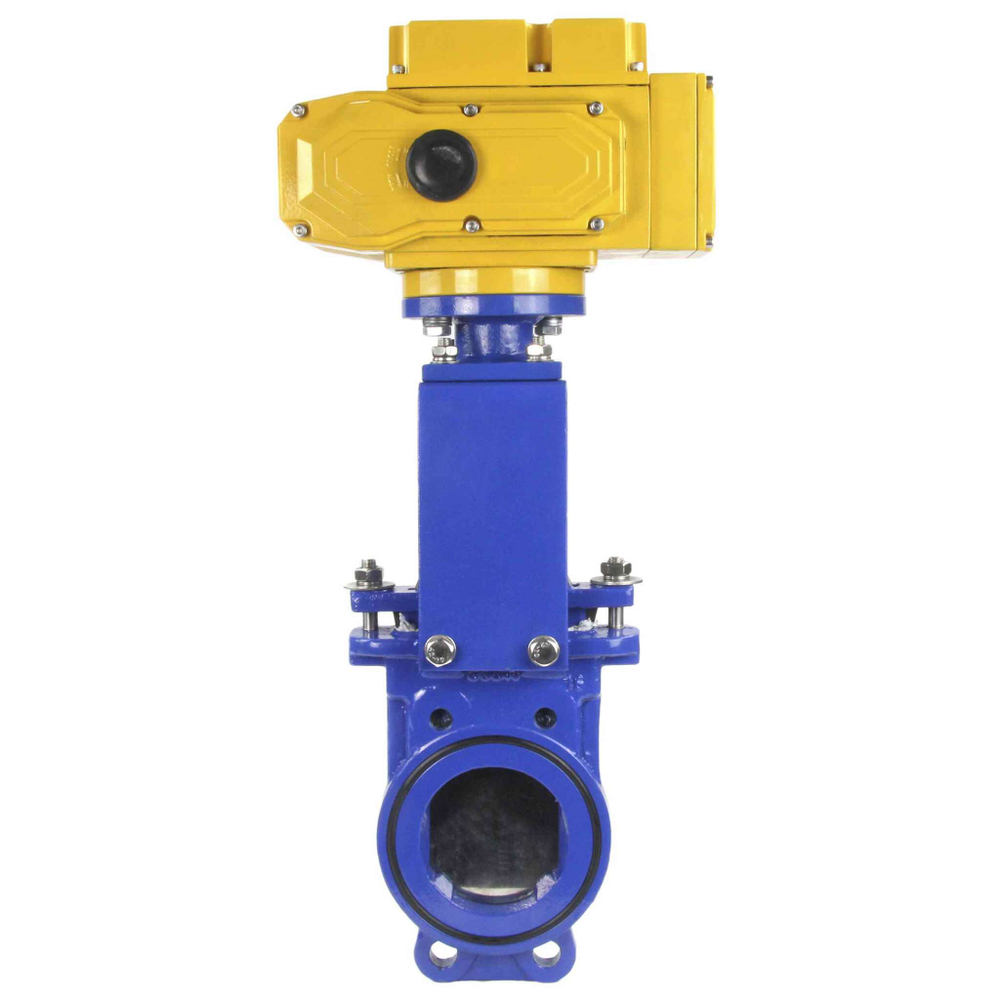 Knife Gate Valve Elephant PSI232 Class 125 NBR Wafer type, Cast Iron, Bidirectional, with Elephant-MT-50 380V electric actuator