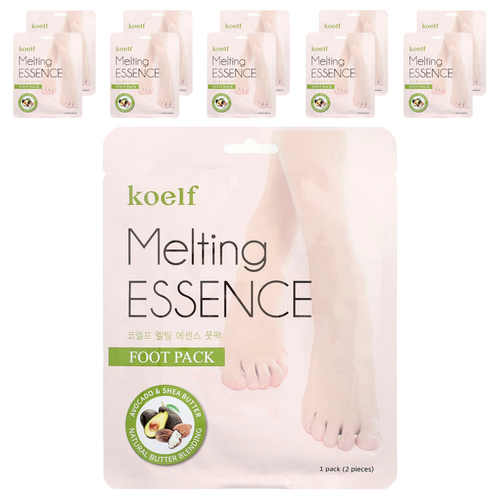 Koelf, Melting Essence Foot Pack, маска для ног, 10 пар