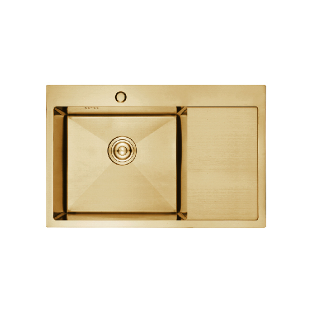 Кухонная мойка премиум GERHANS K37851G-L  PVD бронзовый