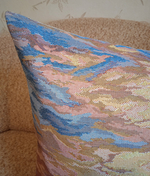 Декоративная гобеленовая наволочка для интерьерной подушки Конь-огонь 68х47