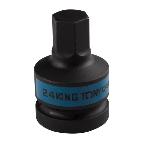 KING TONY (801524M) Насадка (бита) ударная торцевая 1", HEX, 24 мм, L = 80 мм