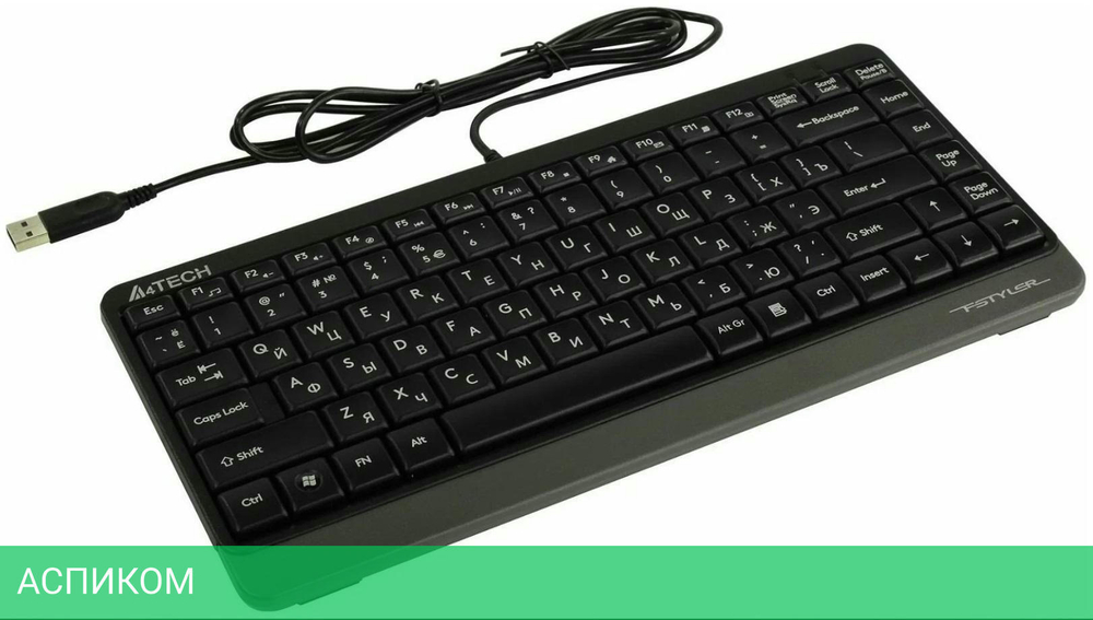 Клавиатура A4Tech Fstyler черный/серый (FK11)