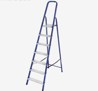 Стремянка ТУНДРА, металлическая комбинированная, 7 ступеней, 1450 мм