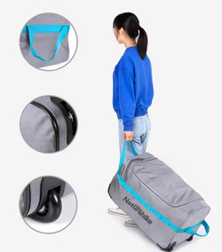 Сумка дорожная Naturehike А027, с колесами,110 л., серая