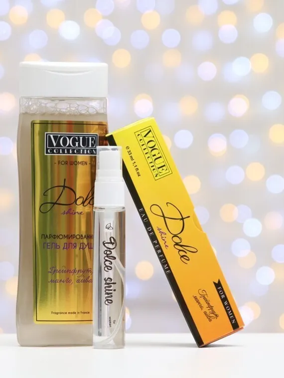 Подарочный набор женский Dolce Shine, гель для душа 250 мл, парфюмерная вода 30 мл