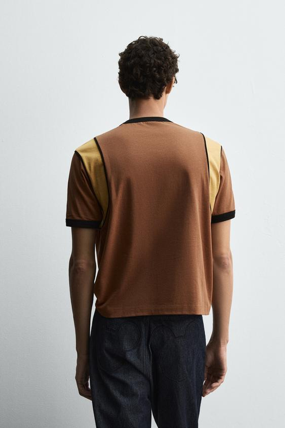 ZARA HARRY LAMBERT X DISNEY ФУТБОЛКА С КОНТРАСТНОЙ НАДПИСЬЮ, КОРИЧНЕВЫЙ