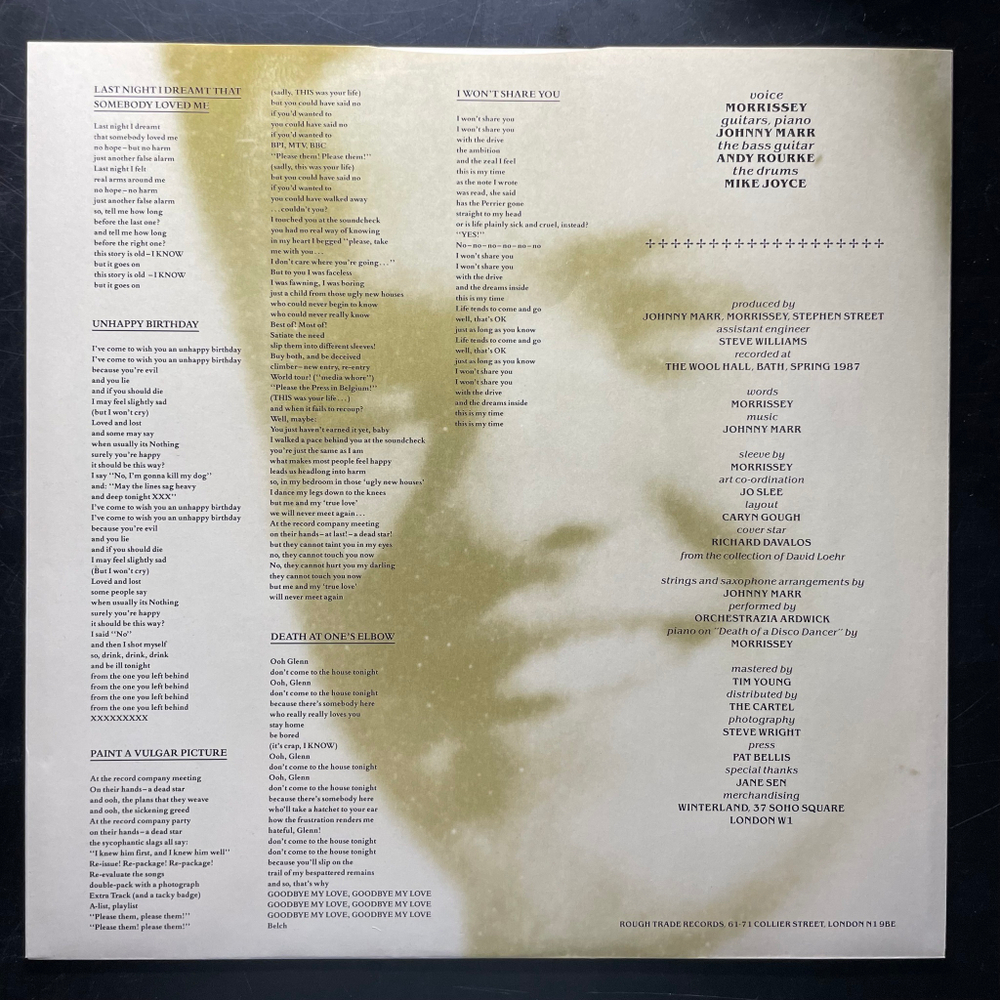 The Smiths ‎– Strangeways, Here We Come (Англия 1987г.)