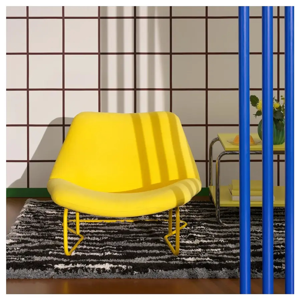 Кресло - IKEA SOTENÄS/SOTENAS/СОТЕНАС ИКЕА, 67х68х54 см, желтый