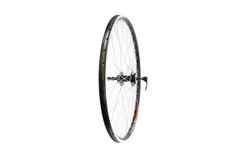 Колесо заднее 27,5" TRIX, обод алюм., двойной, 36H, фрезерованный, Disk, под трещотку, гайки, черная