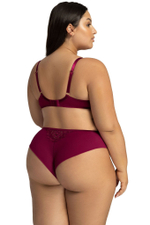 Трусики-бразилиана со средней линией талии Mystic (Размер: M) (Цвет: бордовый)