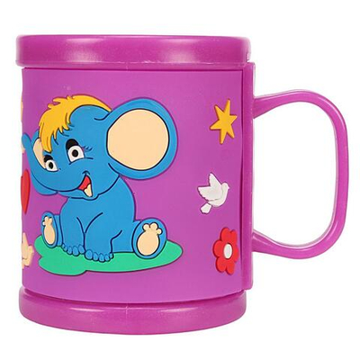 Кружка детская 9,5 см 10х8 см материал PVC, 6 видов микс, с-30946