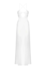 Платье шифоновое с атласным лифом