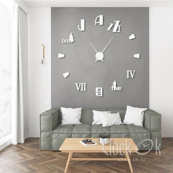 Настенные 3D часы Jazz
