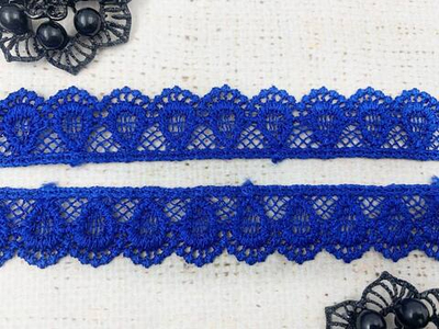 Кружево плетеное, ш. 2-2,2 см, василёк