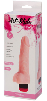 Реалистичный вибратор Art-Style №15, неоскин, 21 см